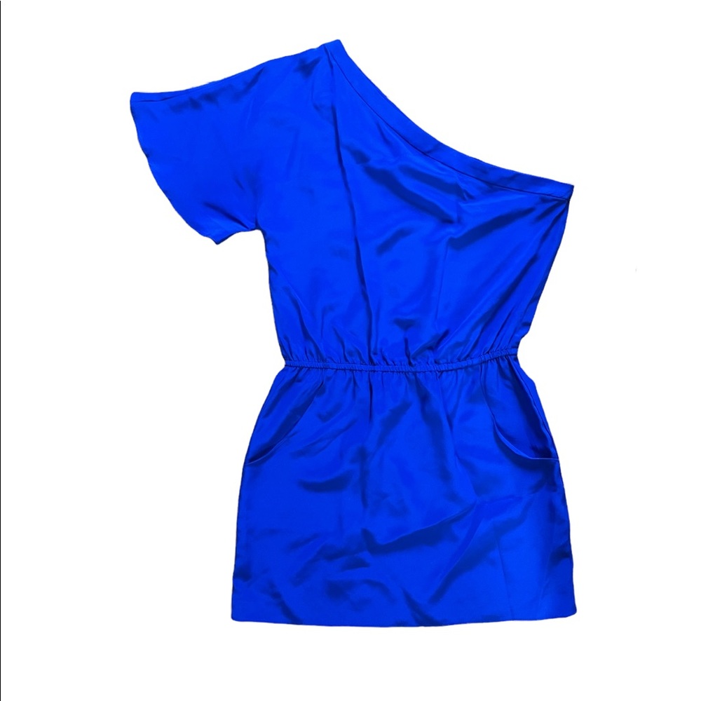 Aaron Ashe | Electric Blue One Shoulder Cocktail Dress